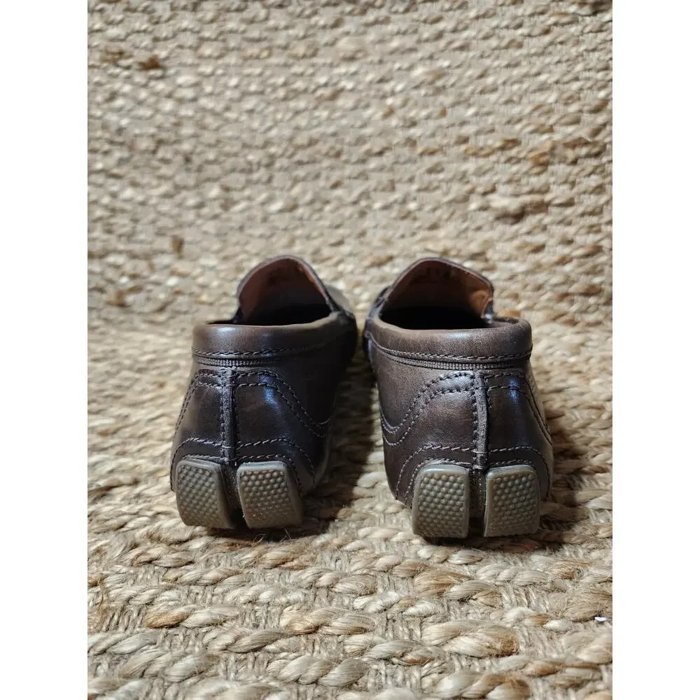 Clarks Driving Loafers Markman Plain in Dark Brown Leather Dress Shoes Size 8